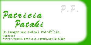 patricia pataki business card